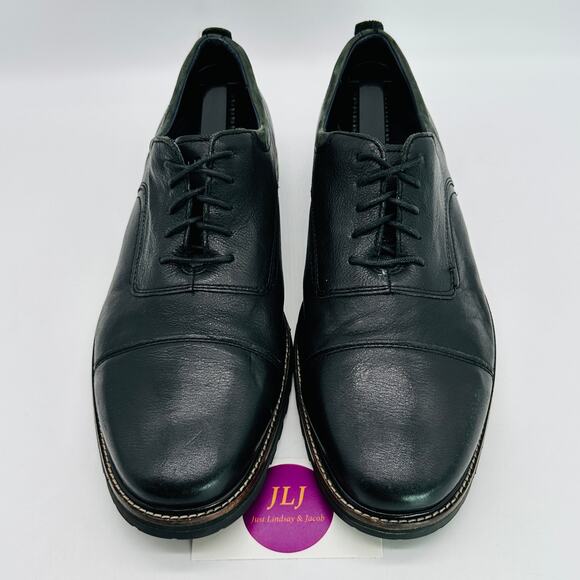 Cole Haan Men's Richardson Grand Black Leather Cap Toe Oxfords C28332 Size 10.5 - Picture 3 of 12